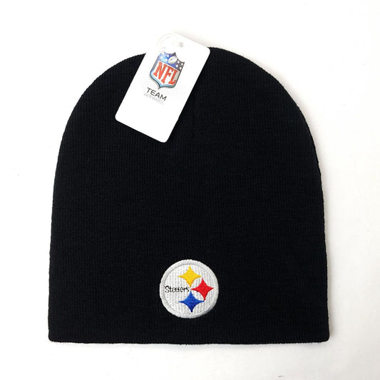 Pittsburgh Steelers Knit Beanie - BS, No Cuff, Black