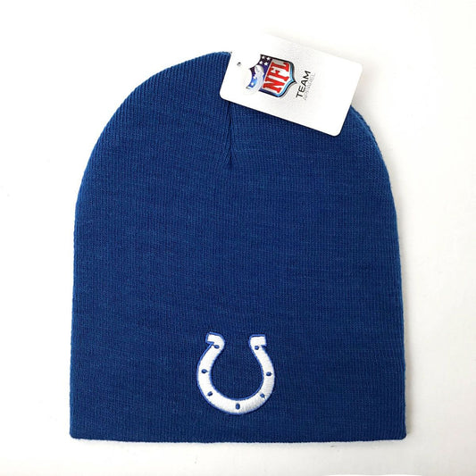 Indianapolis Colts Knit Beanie - BS, No Cuff, Royal