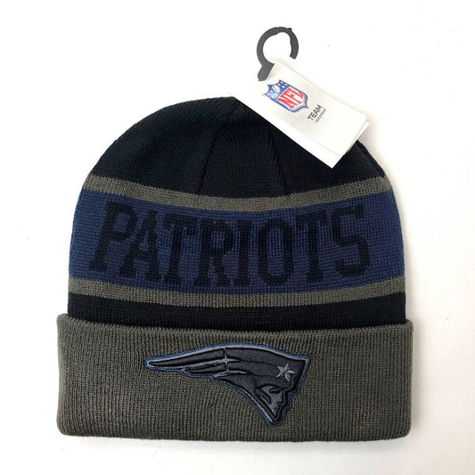 New England Patriots Knit Toque - SA, Navy with Patriots Wordmark