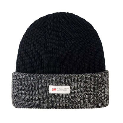 3M Thinsulate Knit Toque - Lining, Black & Grey, #189