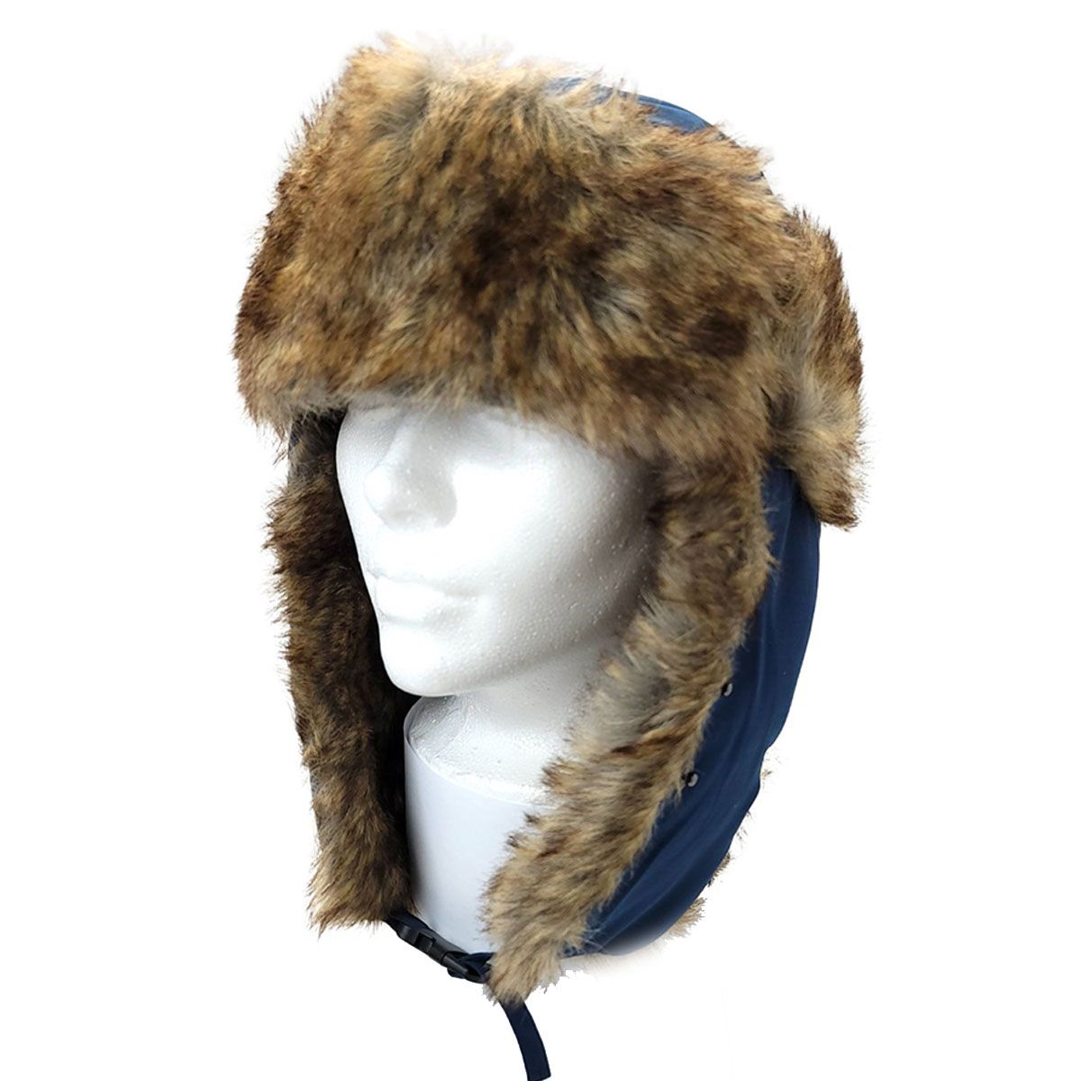 Trapper Hat-Faux Animal Fur with Detachable Mask - Multi-Coloured