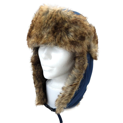 Trapper Hat-Faux Animal Fur with Detachable Mask - Multi-Coloured