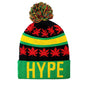 Leaves Pom Knit Toque - SWAG, HYPE, HUSH, DOPE Wordmark