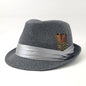 Fedora Hat - Wool Blended with Feather, Multi-Coloured, S/M & L/XL