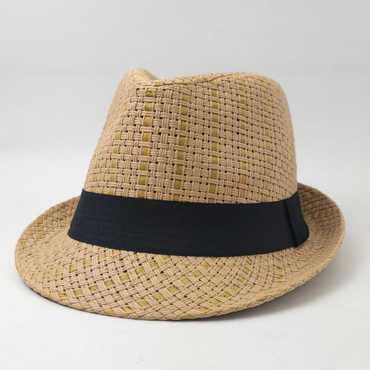 Fedora Hat FD183- 100% Straw, Brown, S/M & L/XL