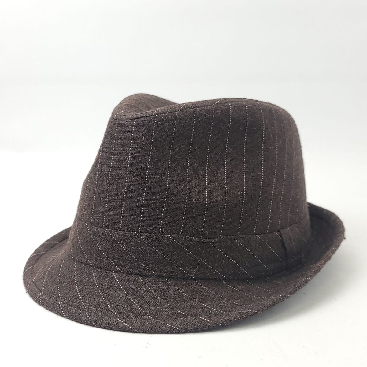 Fedora Hat - Pinstripe, Khaki or Brown, OS