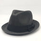 Fedora, 100% Straw & Ribbon Band -  Black or White, S/M & L/XL