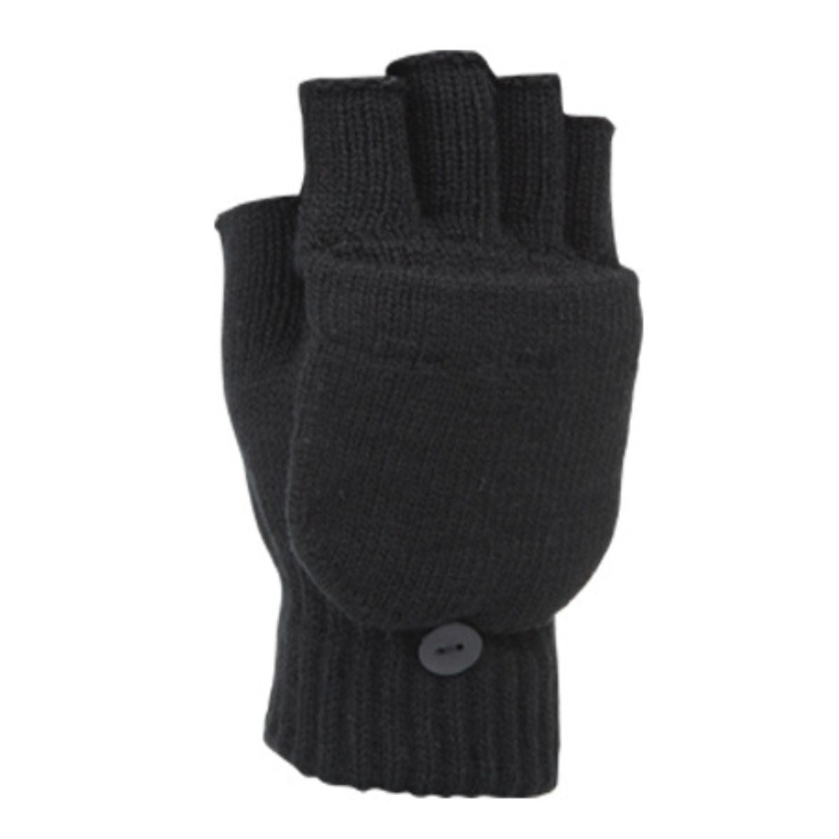 Fingerless Knit Gloves With Flip - GL2009A, Popular Colour Assorted Package