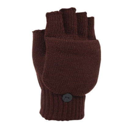 Fingerless Knit Gloves With Flip - GL2009A, Popular Colour Assorted Package