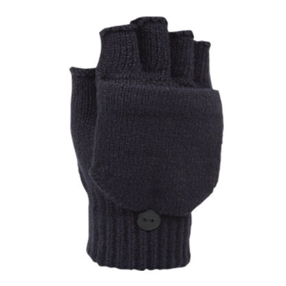 Fingerless Knit Gloves With Flip - GL2009A, Popular Colour Assorted Package
