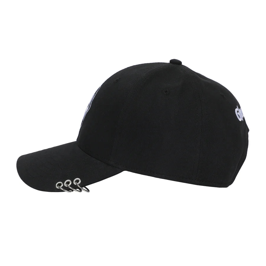 GHOST FACE - Character Embroidered AOP Men's Black Baseball Cap, 89GHF