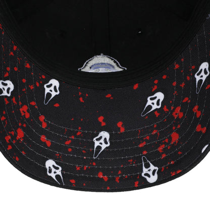 GHOST FACE - Character Embroidered AOP Men's Black Baseball Cap, 89GHF