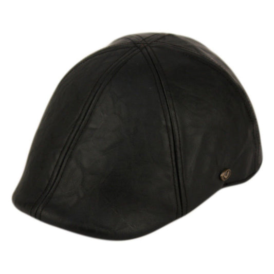 Duckbill Ivy Cap - PU Leather, IV2298, Black, S/M & L/XL