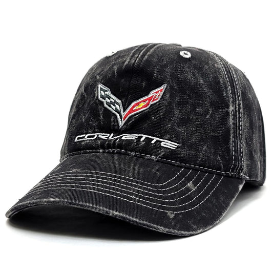 Auto Cap - Corvette, Distressed Black, Adjustable