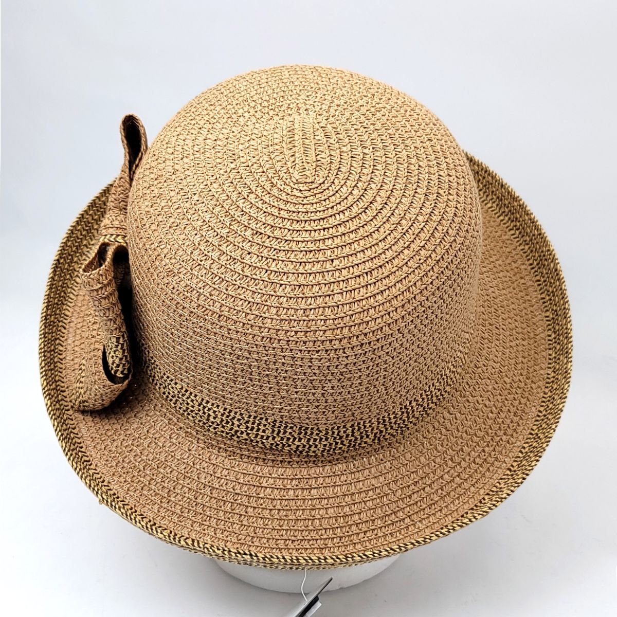 Dephine Sun Hat - Straw, Bow, OSFA
