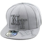 "NY" Logo Fitted Flat Cap - KB63R, Multi-Coloured