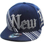 "New York" Logo Fitted Flat Cap - KBF251, Multi-Coloured