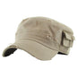 Military Cap - Vintage with Pocket, Multi-Coloured, Fitted