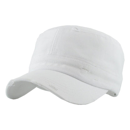 Military Cap - Vintage, Strap Closure, Multi-Coloured, OSFA