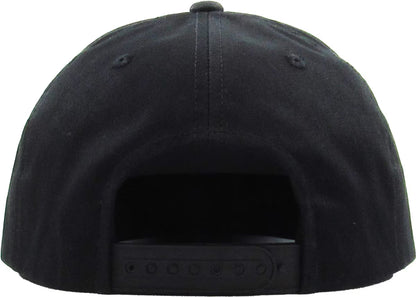 "KING" Logo Flat Bill Cap - Black, Adjustable
