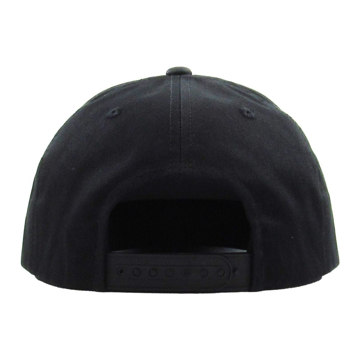 "KING" Logo Flat Snapback Cap - Black, Adjustable