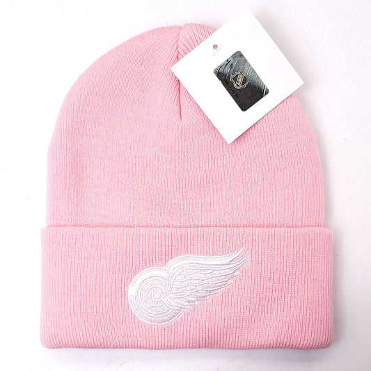 Detroit Red Wings Knit Toque - BS, Cuff, Pink