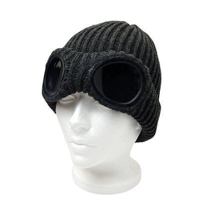 Goggles Knitted Toque- Charcoal Grey