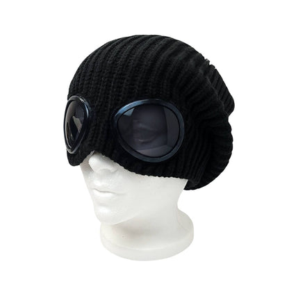 Goggles Knitted Toque - Black