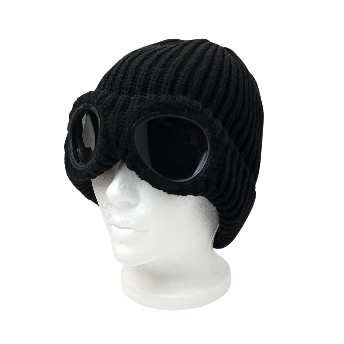 Goggles Knitted Toque - Black