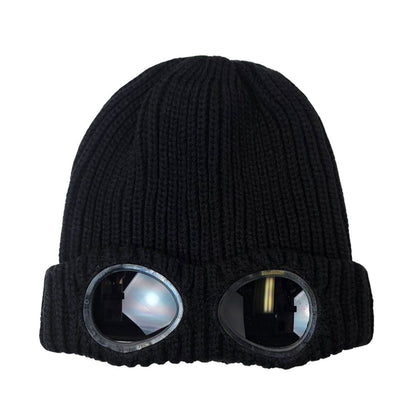 Goggles Knitted Toque - Black