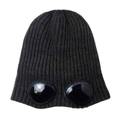 Goggles Knitted Toque- Charcoal Grey