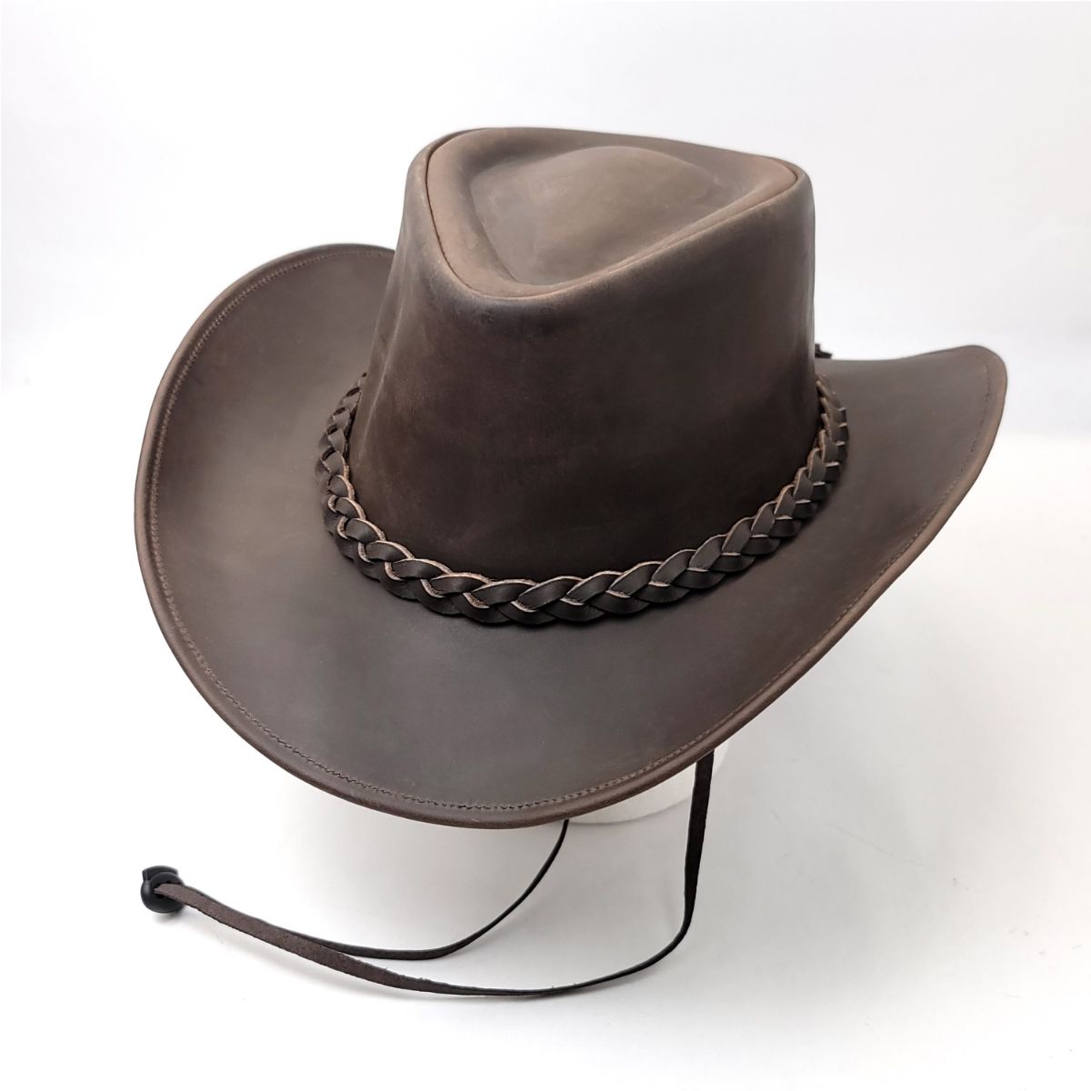 Leather Cowboy Hat, Brown