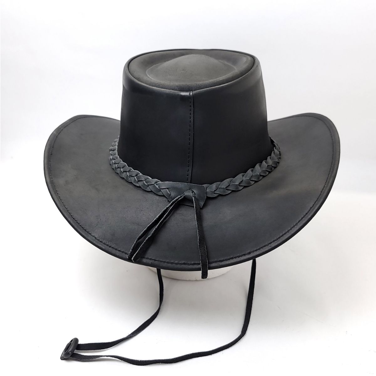 Leather Cowboy Hat, Black