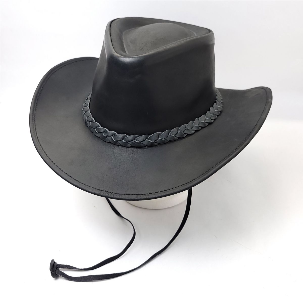 Leather Cowboy Hat, Black