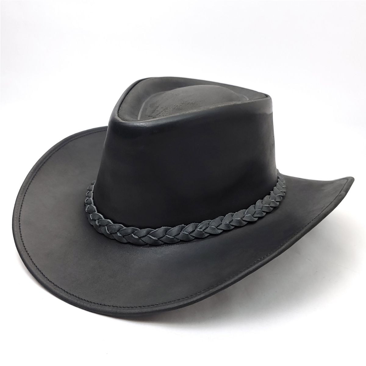 Leather Cowboy Hat, Black