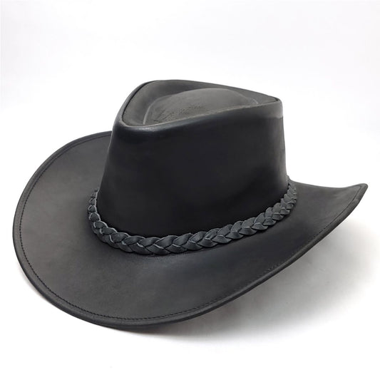 Leather Cowboy Hat, Black