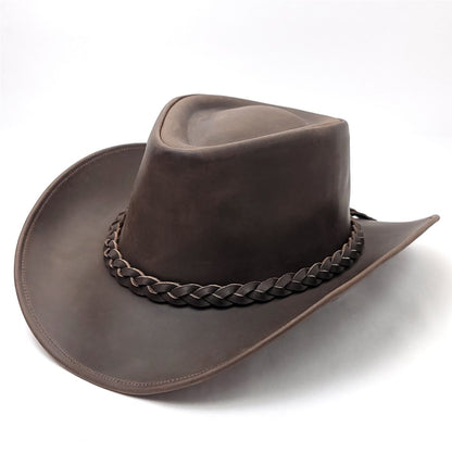Leather Cowboy Hat, Brown