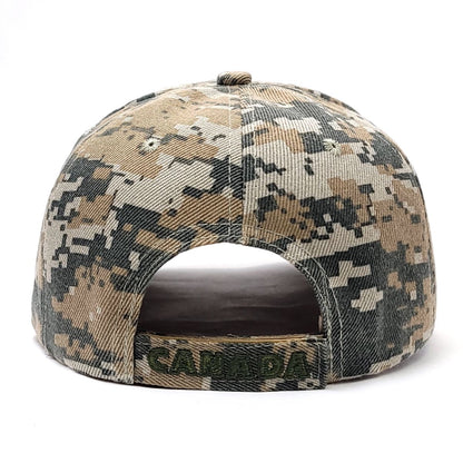 Canada Flag Cap - Digital Green Camo with Army Green Flag Logo, Adjustable