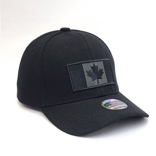 Canada Flag Cap - Black with Canada Flag Logo, Black & Red Flag