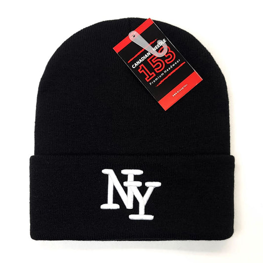 NY Knit Toque - KW2008BK, Cuff, Black