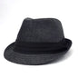 Fedora Hat FD107- 100% Straw, Natural & Black, S/M & L/XL