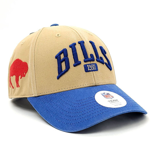 Buffalo Bills Cap - SM, Khaki & Royal 2T, Adjustable