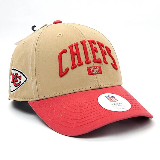 Kansas City Chiefs Cap - SM, Khaki & Red 2T, Adjustable