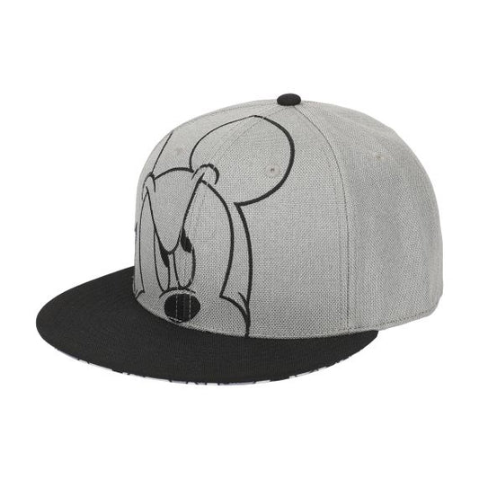 Disney - Mickey Peekaboo Embroidery Heather Gray Cotton Snapback, 7GDSY