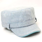 Cadet Cap - Herringbone, Belt Loops, Green & Sky Blue