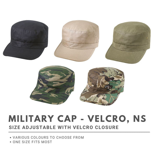 Military Cap - Velcro, NS, Multi-Coloured, Velcro Closure, Adjustable