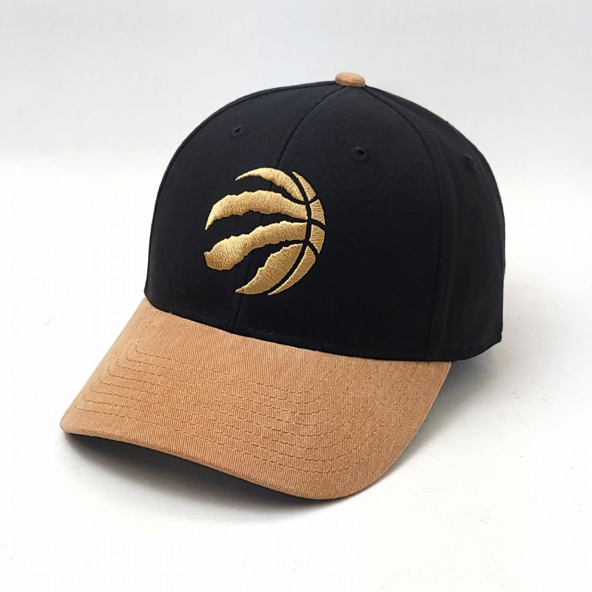 Toronto Raptors Cap - Basic, Black & Gold 2 Tone with Alternate logo, Adjustable BSBK2TALTOS