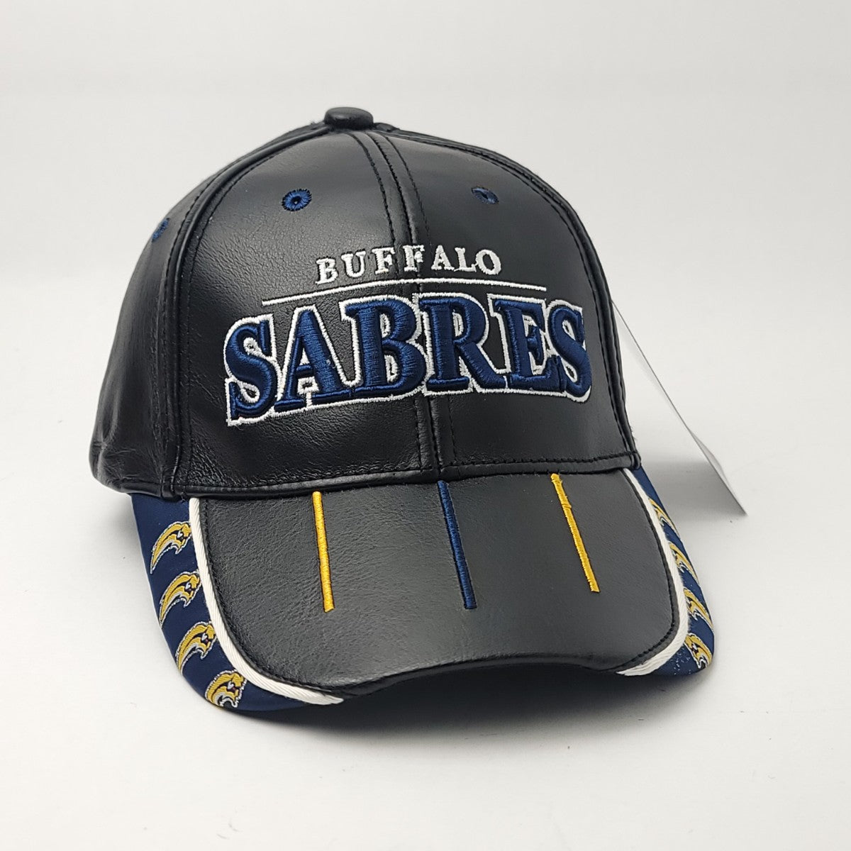 Buffalo Sabres - Leather, Black, Adjustable