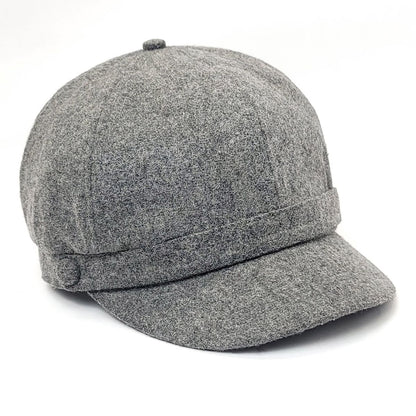 Newsboy Hat - Solid Color, Grey & Brown