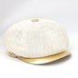 Newsboy Hat - Knitted, Glitter with Gold Visor, Multi-Coloured